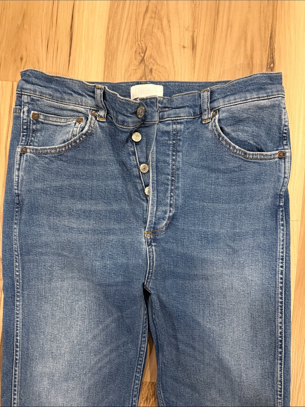 Boyish  “Dempsey”Blue high waisted Straight-Leg Women's Jeans